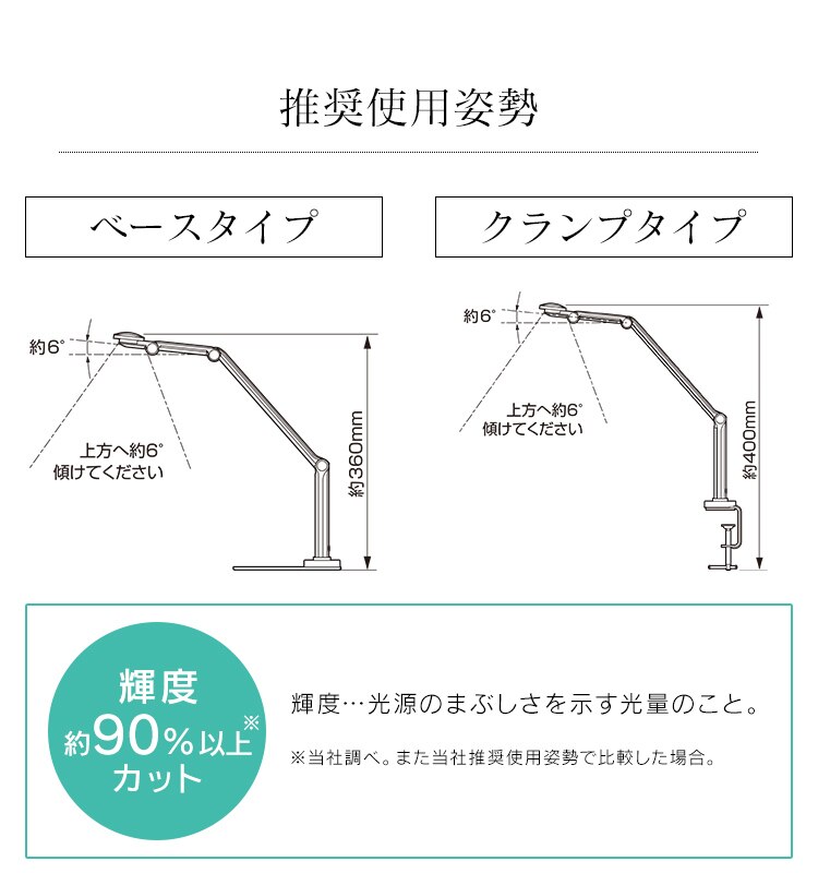 LEDデスクライト 3000lx ベースタイプ LDL-701-W ホワイト6