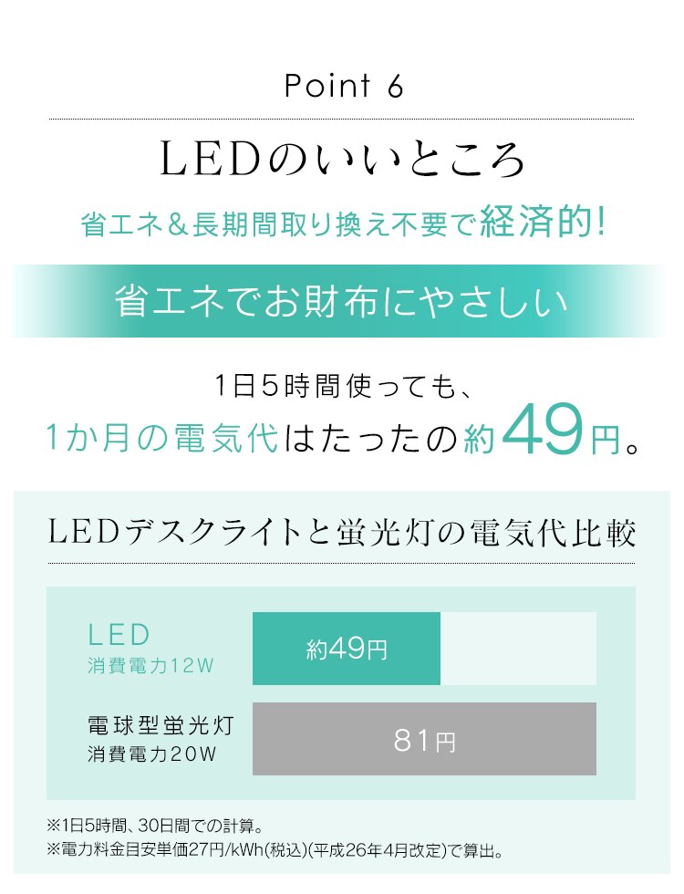 LEDデスクライト 3000lx ベースタイプ LDL-701-W ホワイト13