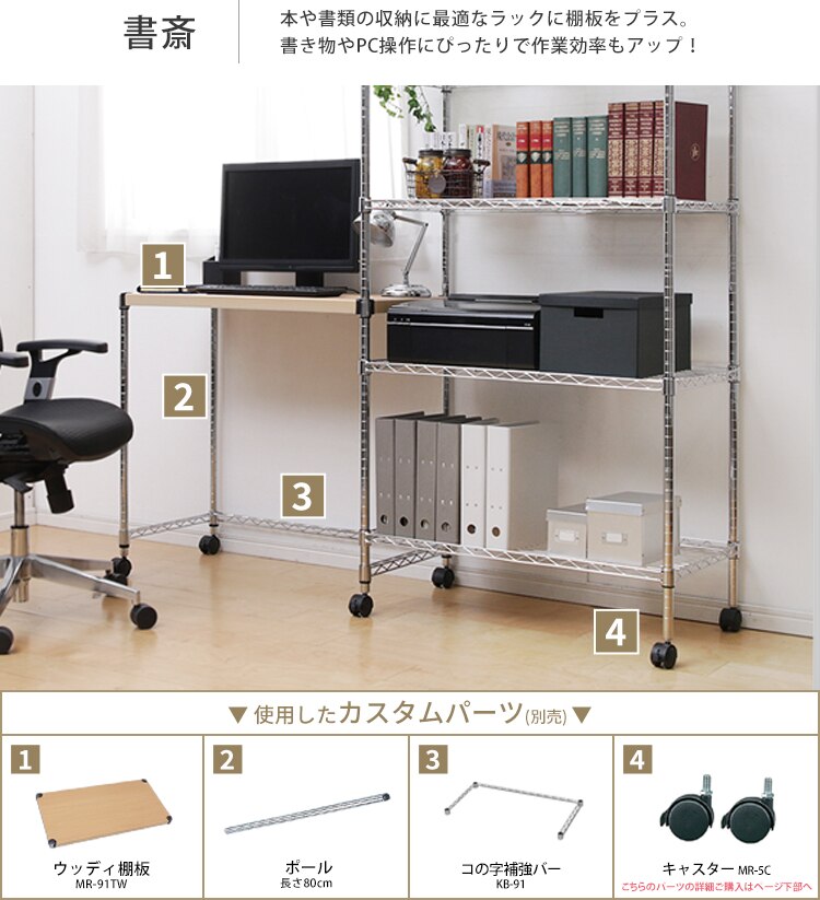 【3台セット】スチールラック 幅91cm メタルラック 5段 キャスター付き SE-918EC (ポール直径25mm・棚板5枚)6