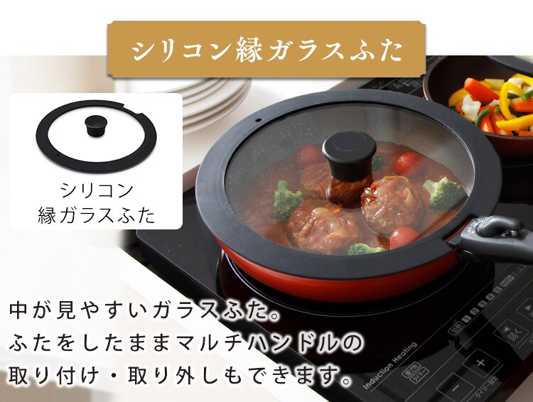 【IH対応】KITCHEN CHEF ダイヤモンドコートパン 12点セット H-IS-SE12　15