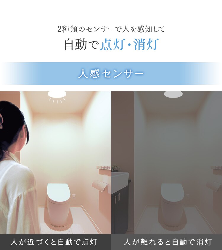 【4個セット】パネルライト 小型 LED 750lm 人感センサー付 昼光色 玄関 廊下 キッチン 洗面所 クローゼット トイレ 物置 照明 SCL-75DMS-LGP8