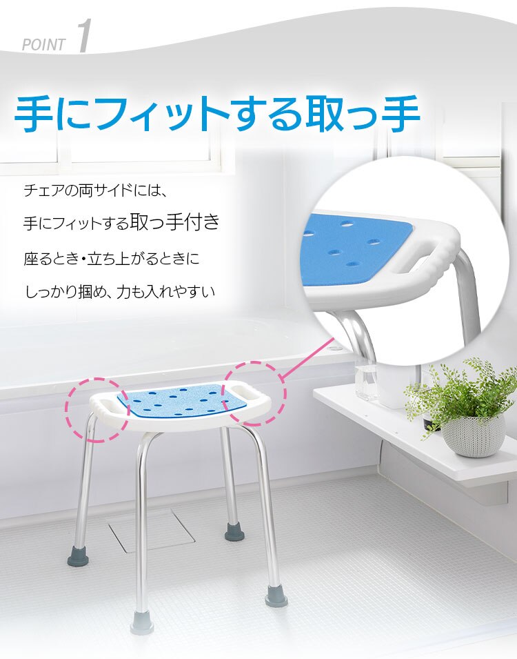 手にフィットする取っ手