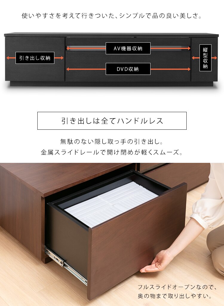 【完成品】ボックステレビ台 145cm (ガラス扉付き) BTS-GD145UF 全2色3