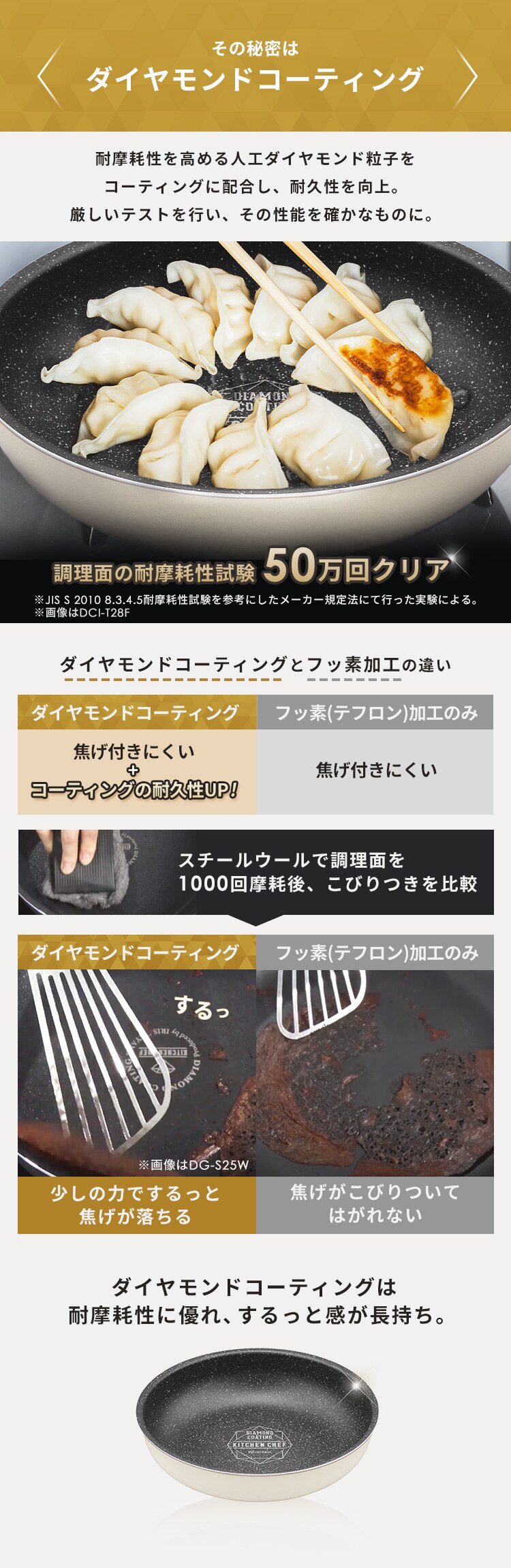 【訳あり】【IH対応】ダイヤモンドコートパン フライパン 26cm ホワイト＆マーブル ISN-F262