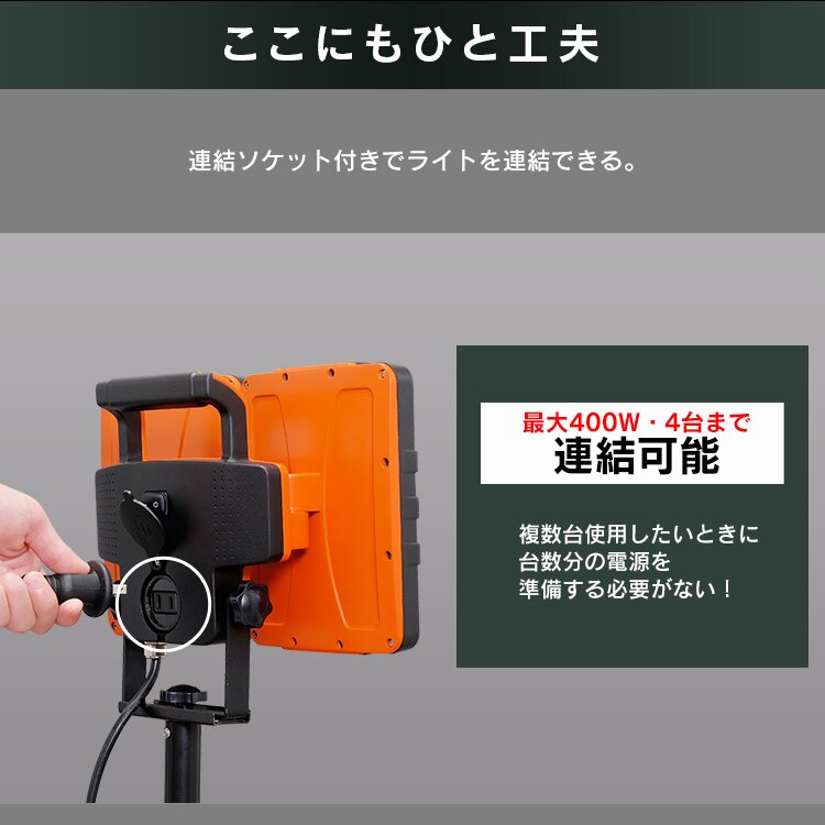 ワークライト LED ワイドパネル スタンドタイプ 置き型 防水 作業灯 10000lm LWT-10000S-WP14