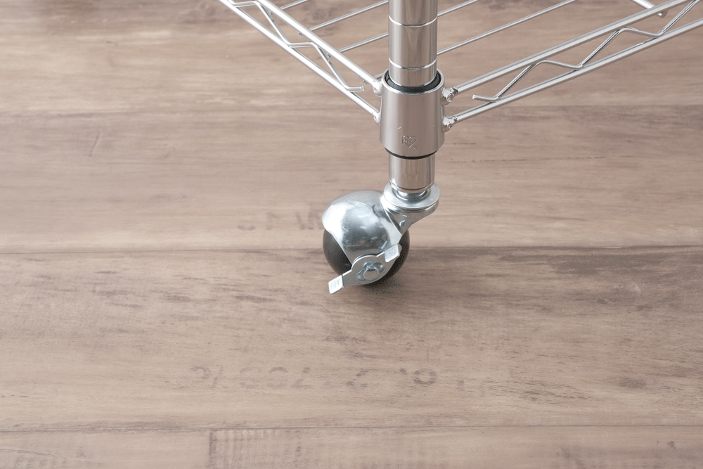 【4個セット】 メタルラック ミニ ボール型キャスター MM-19BC シルバー (ポール直径19mm)2