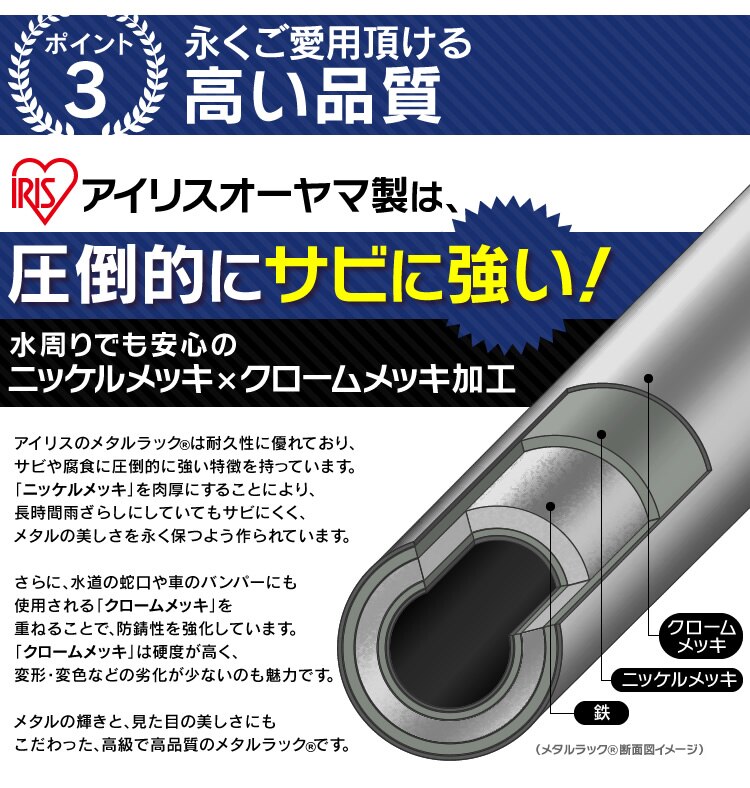 スチールラック 幅120cm メタルラック 4段 MR-1212 (ポール直径25mm・棚板4枚) 7