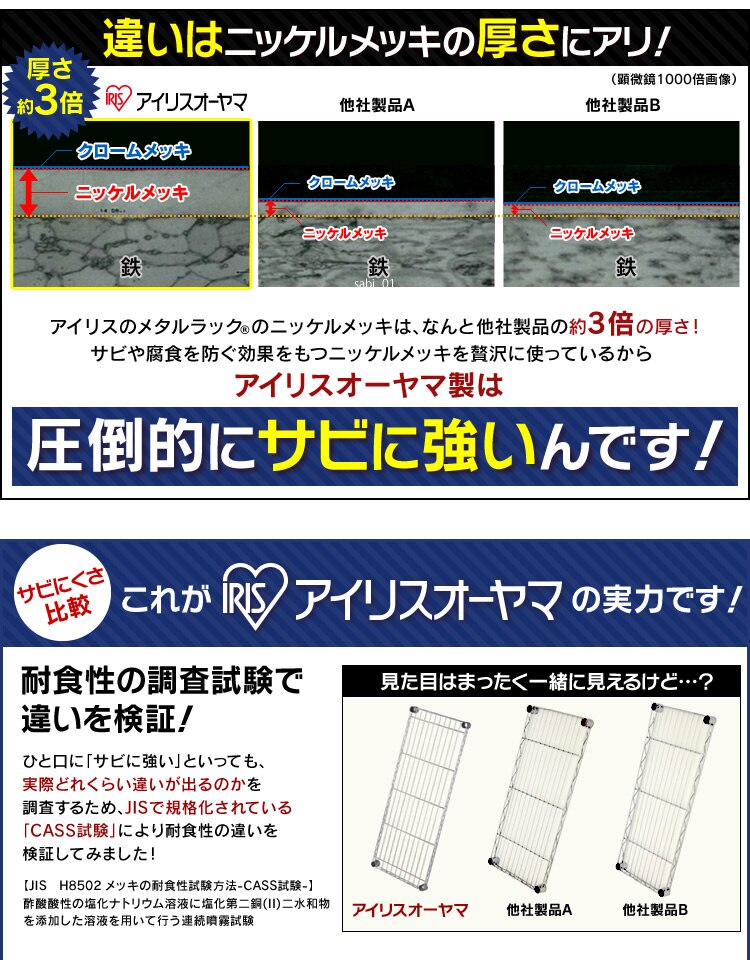 スチールラック 幅120cm メタルラック 4段 MR-1212 (ポール直径25mm・棚板4枚) 8