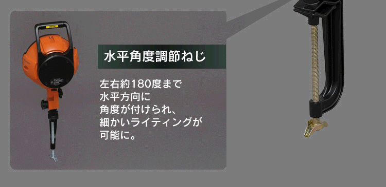 ワークライト LED クランプライト 投光器 作業灯 防水 2000lm LWT-2000C10