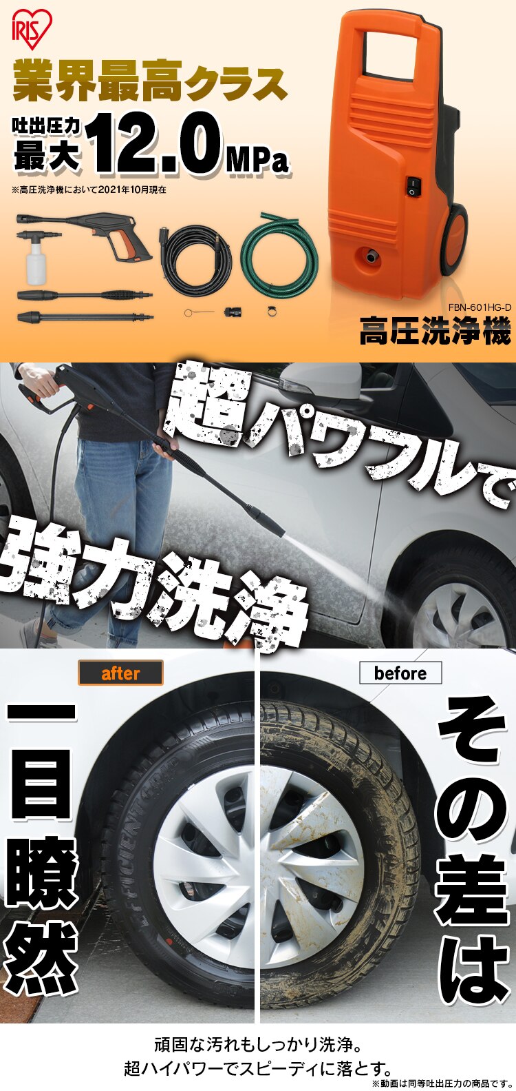 【29%OFF】高圧洗浄機 FBN-601HG-D0