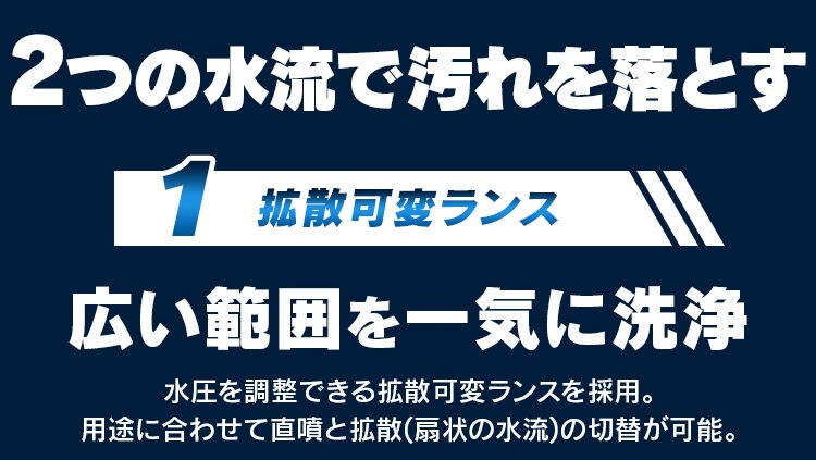 高圧洗浄機 タンク式 ベランダクリーナーセット ホワイト SBT-512N　3