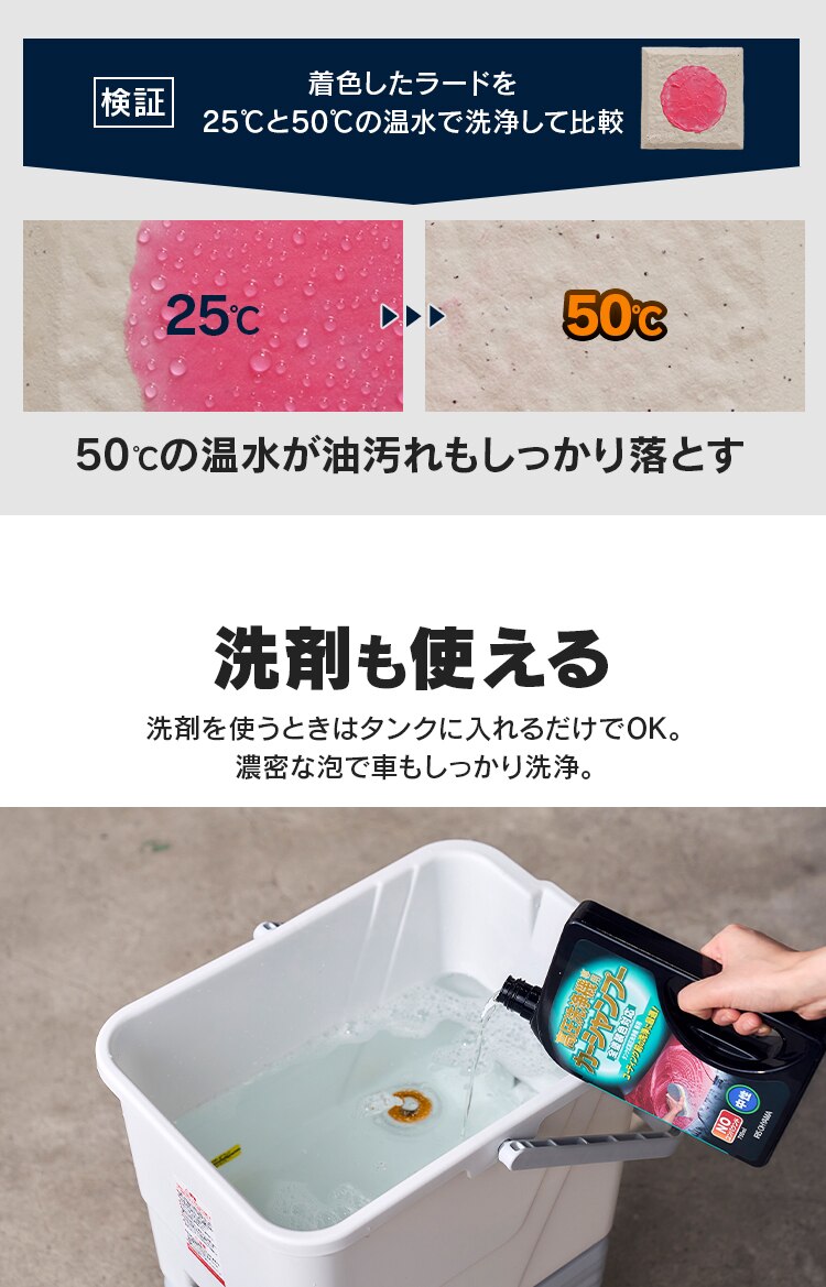 高圧洗浄機 タンク式  ネット限定 ベランダクリーナーセット ボックス付き  ホワイト SBT-512N6