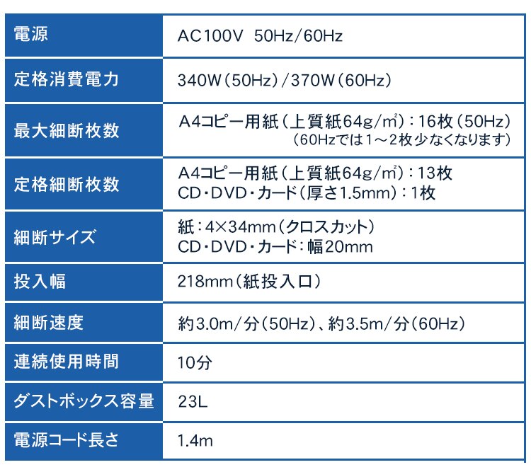 オフィスシュレッダー クロスカット 16枚同時細断 OF16J20