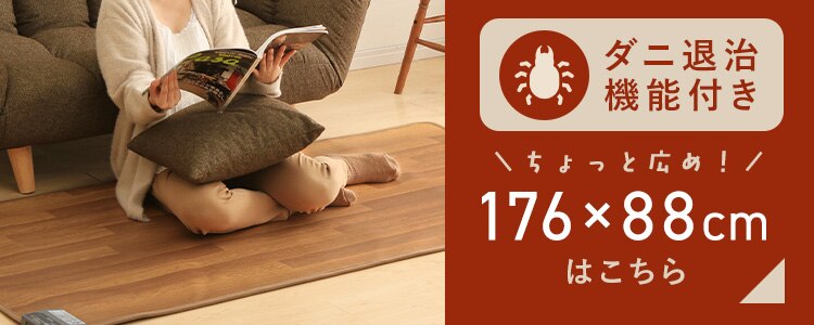 ホットカーペット 45×110 温度調節2段階 HCM-1105FL-M 撥水加工 お手入れ簡単 木目調7