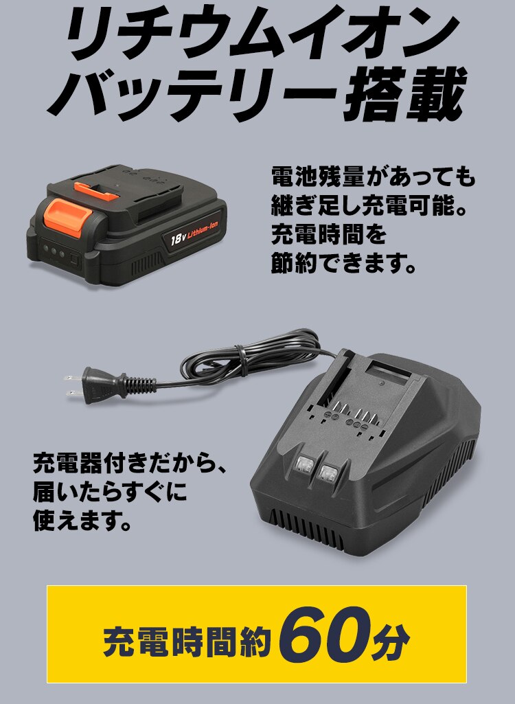 【5%OFF】 電動ノコギリ レシプロソー 充電式 18V バッテリー付き JRS2012