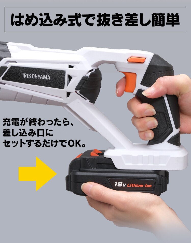 【5%OFF】 電動ノコギリ レシプロソー 充電式 18V バッテリー付き JRS2014