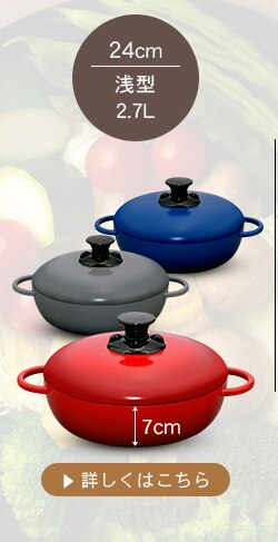 デザイン無加水鍋 GMKS-24D ブルー22