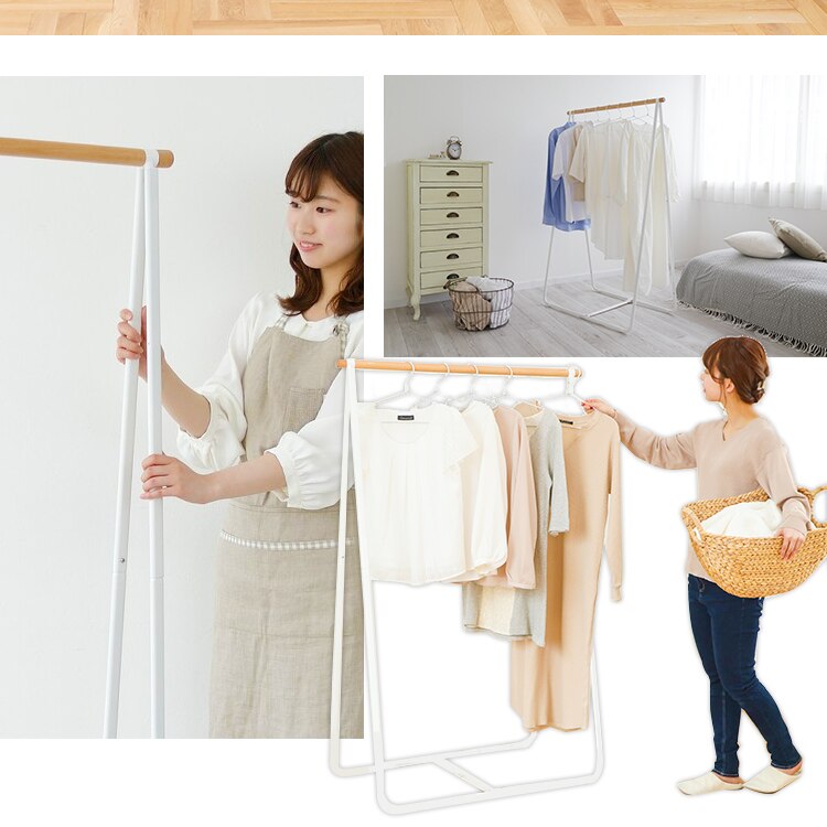 ハンガーラック 物干し 室内用 ハイタイプ NRMH-950B【B】16