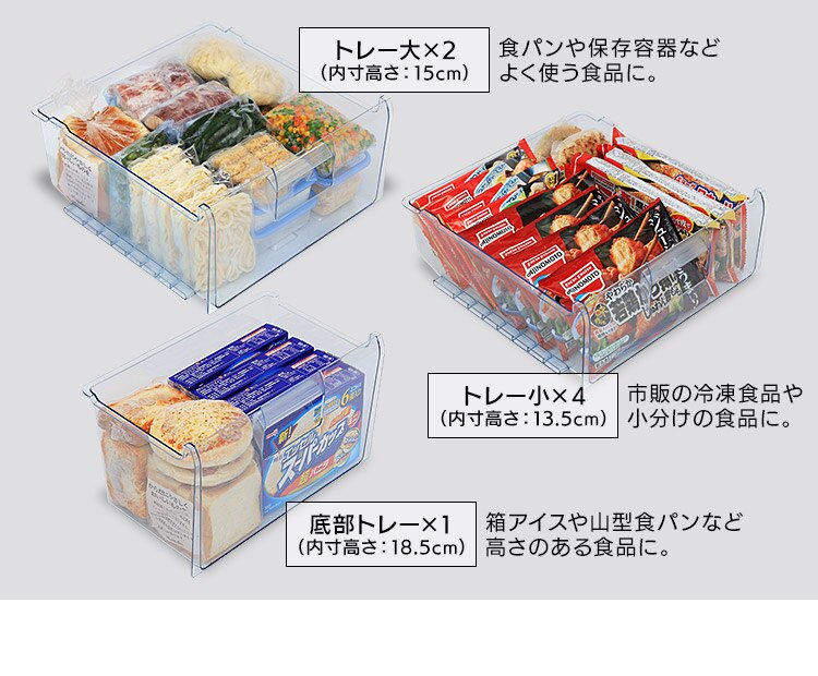 トレー小&times;4、トレー大&times;2、底部トレー&times;1