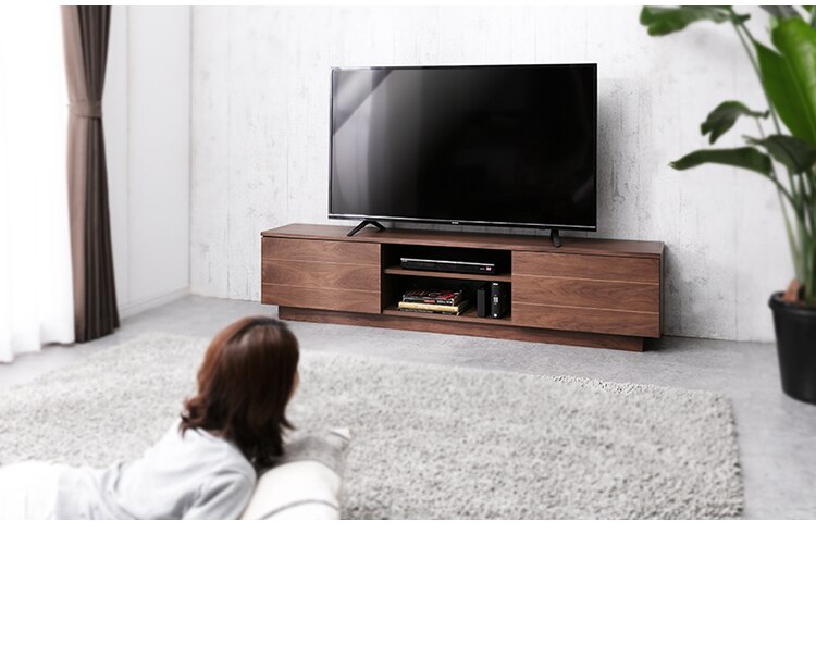 【時間帯指定不可】ボックステレビ台 180cm BTS-SD180U-WN ウォールナット【代引き不可】9