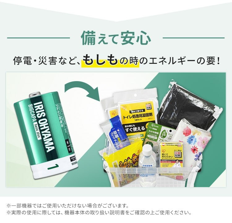 【2本パック】 アルカリ乾電池 単1形 BIGCAPA basic＋ LR20Bbp/2S6