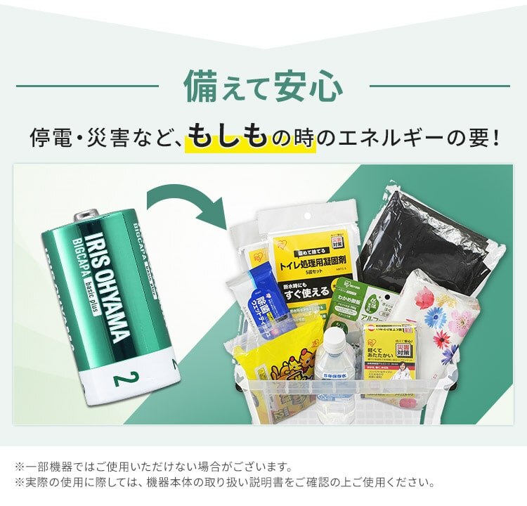 【2本パック】 アルカリ乾電池 単2形 BIGCAPA basic＋ LR14Bbp/2S6