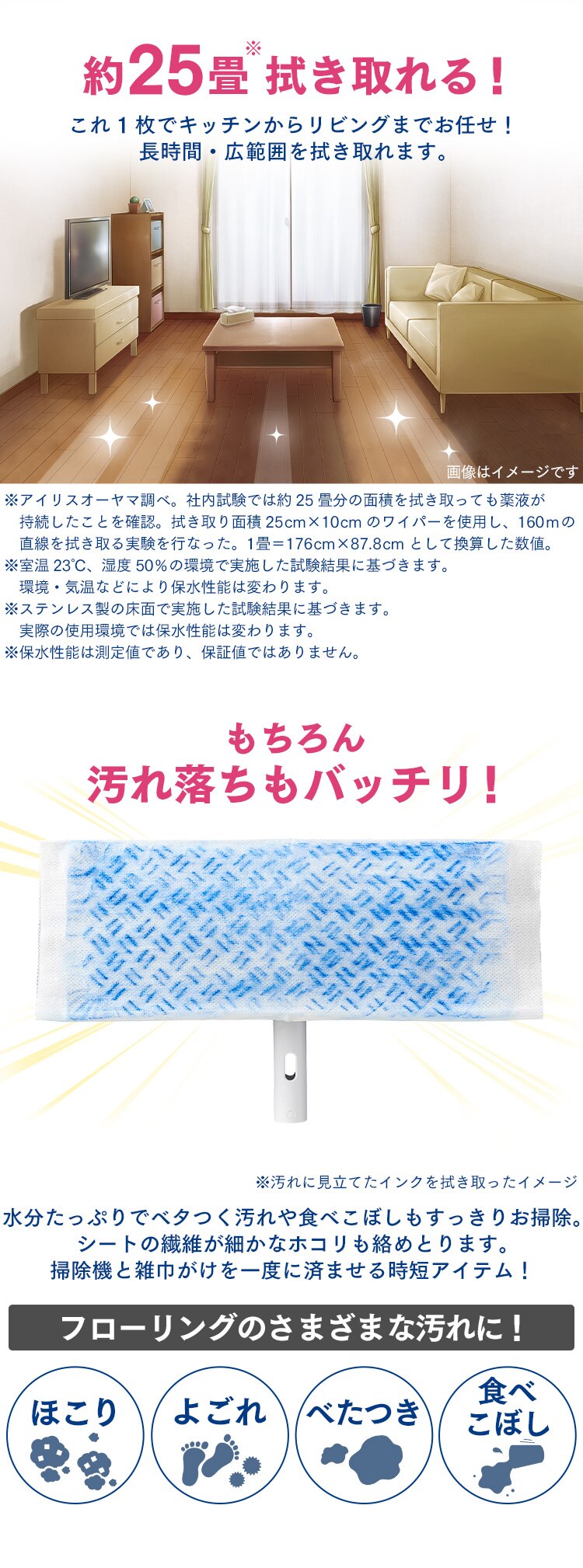 フローリングワイパー用ウェットシート 20枚入り FWS-W203