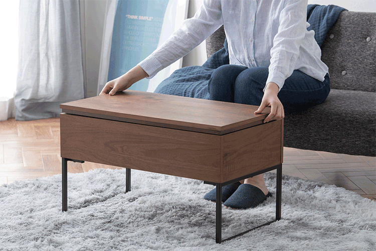 昇降テーブル 一体型 STI-74 ウォールナット4