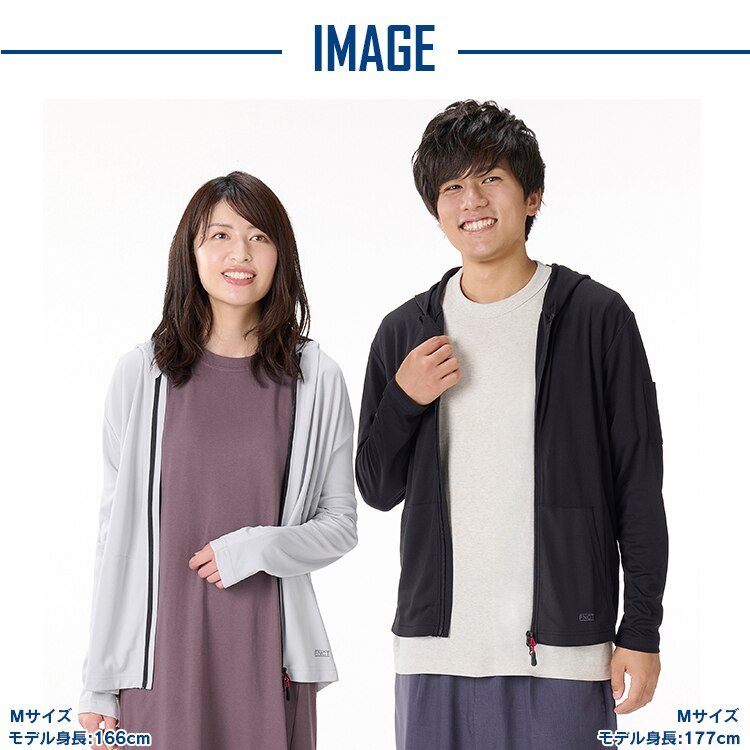 ZIP付パーカーM FC21205-LGM ライトグレー5