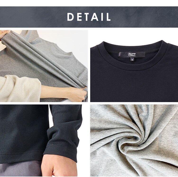 ポケット付き ストレッチスムースロンT FC21401-BKM ブラック Mサイズ4