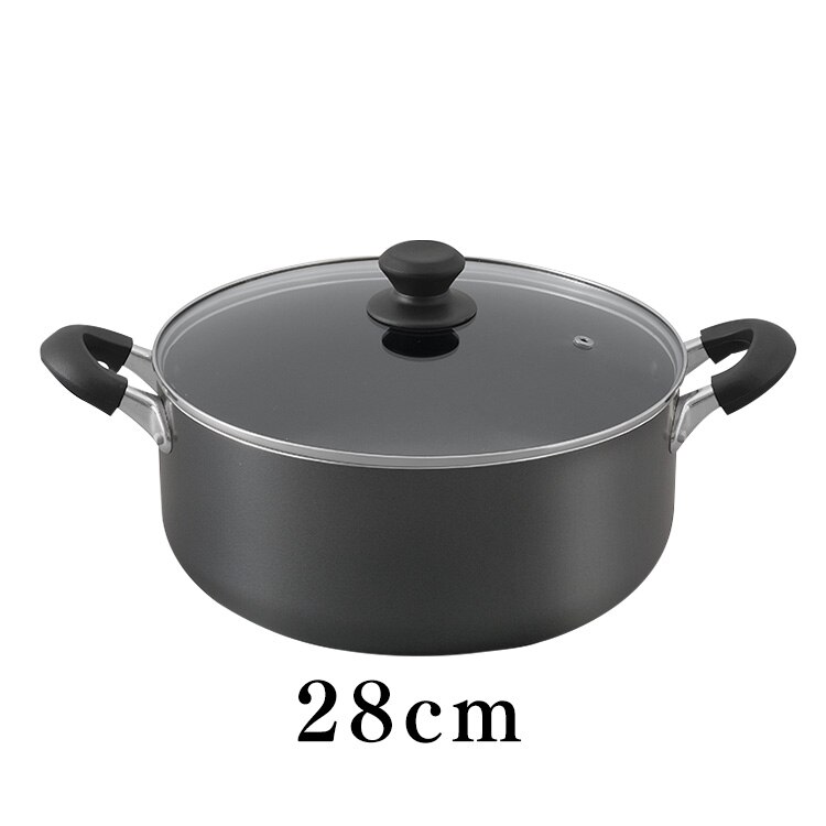 鍋 両手鍋 深型 22cm IH/ガス ダイヤモンドコート DIS-P22D ブラック11