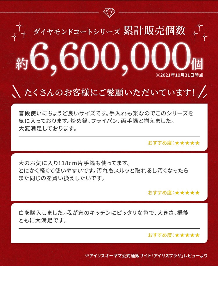 フライパン・鍋 5点セット IH/ガス ダイヤモンドコート 取っ手一体型 DCI-FP5S ブラック1
