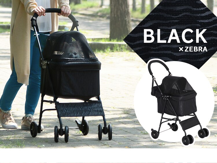 折り畳みミニペットカート 4輪 ブラウン犬 カート【前払い不可】【代引き不可】【同梱不可】2