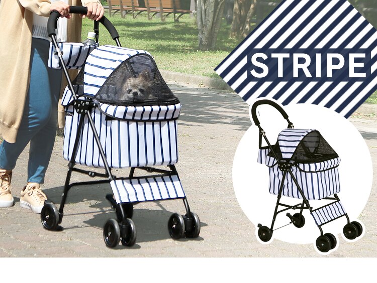 折り畳みミニペットカート 4輪 ブラウン犬 カート【前払い不可】【代引き不可】【同梱不可】3