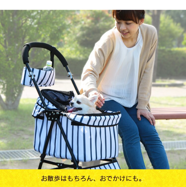 折り畳みミニペットカート 4輪 ブラウン犬 カート【前払い不可】【代引き不可】【同梱不可】27