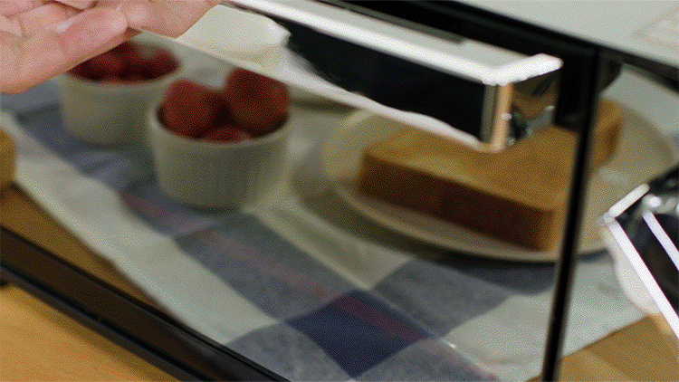 オーブントースター ミラー 4枚焼き POT-413-B ブラック2