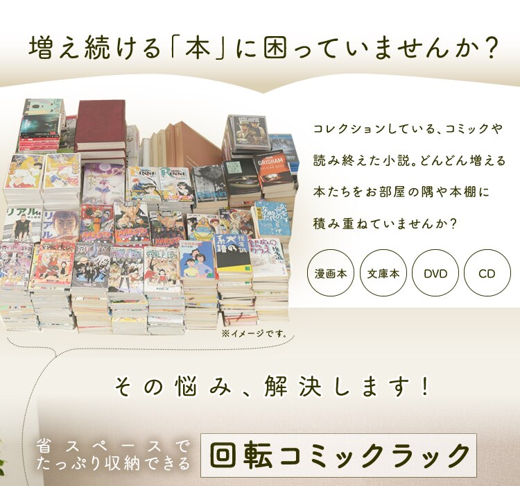 回転コミックラック CR-1500 ホワイト1