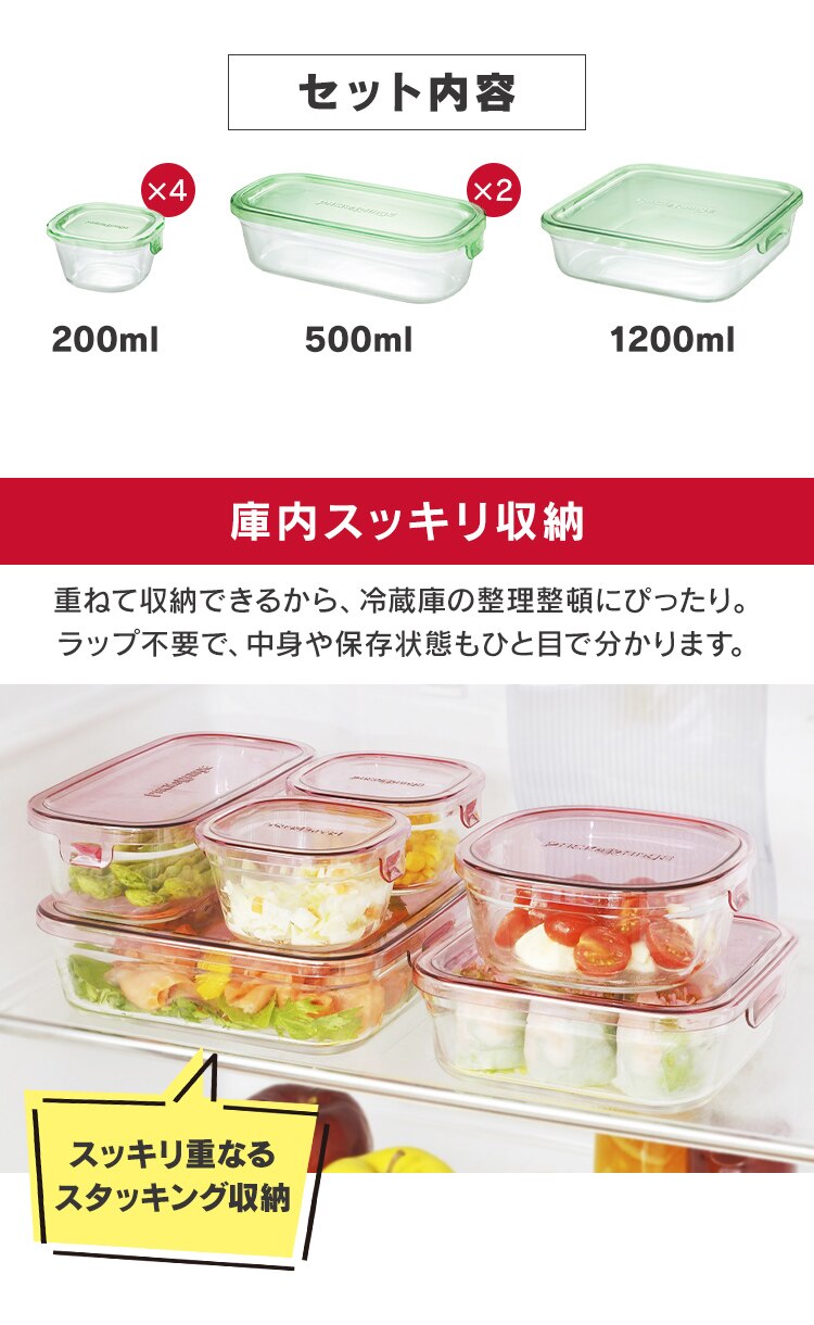 iwaki イワキ 保存容器7点セット アクアブルー2