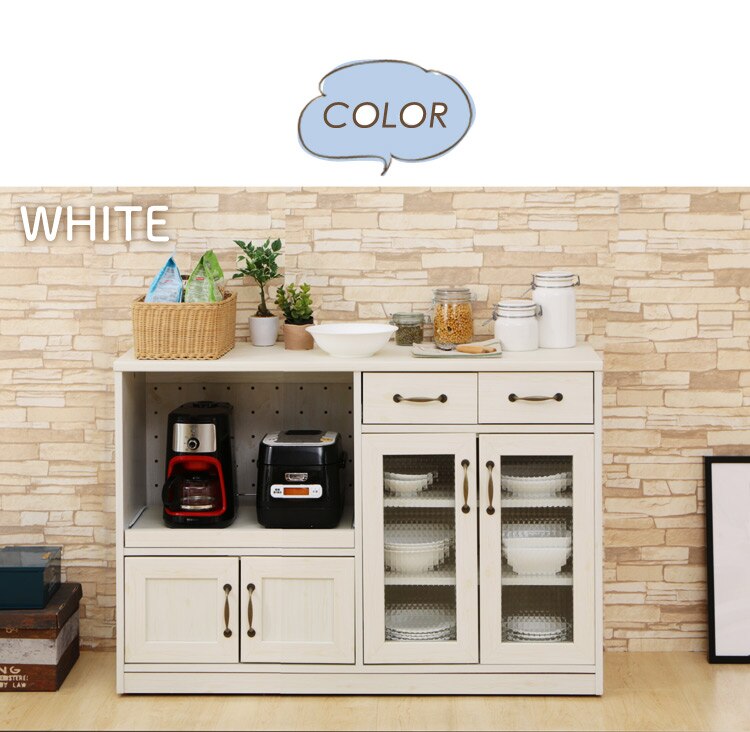 不二貿易 キッチンカウンター 120幅WH 97444 ホワイト 9