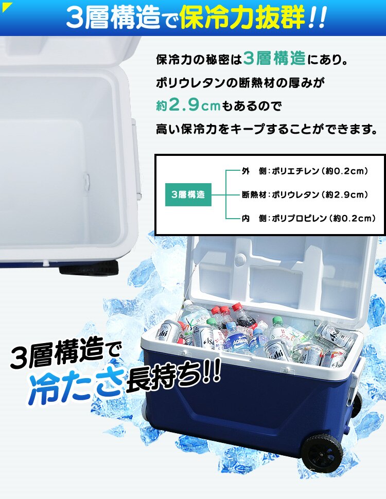 クーラーボックス 45L CB-G001-BL 【前払い不可】【代引き不可】【同梱不可】5