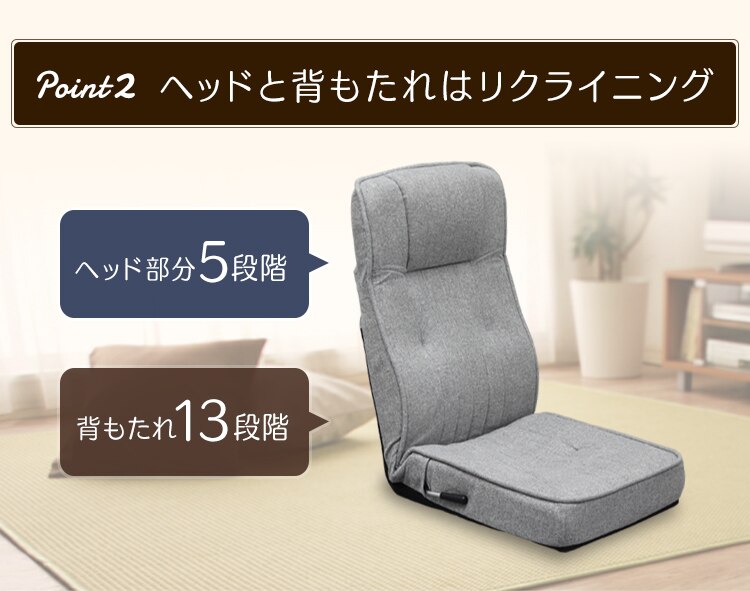 座椅子 ハイバック レバー付き IRS048 ライトブラウン 5