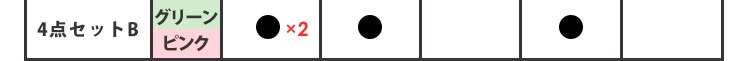 角型4点セット