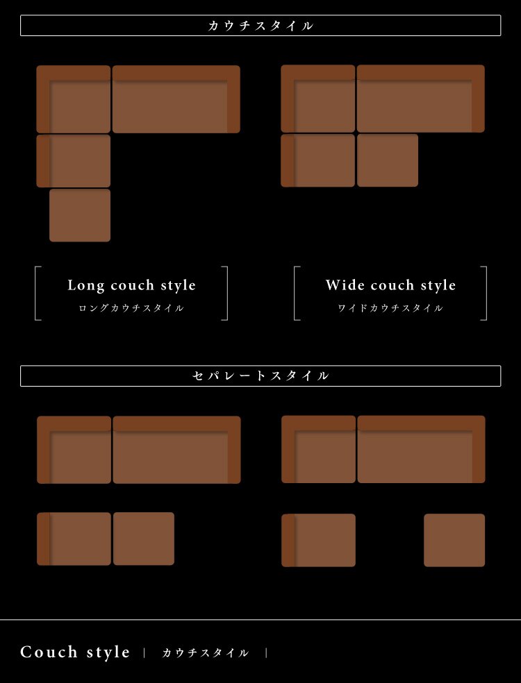 ポケットコイルカウチソファ PUレザーブラック6