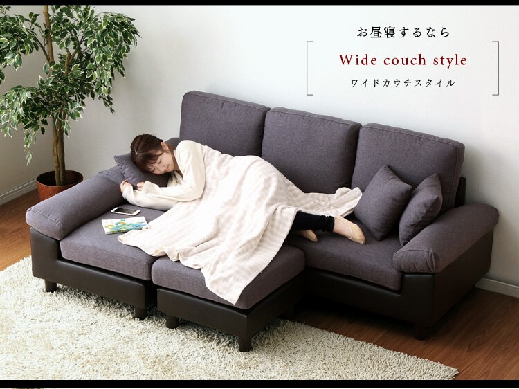 ポケットコイルカウチソファ PUレザーブラック8