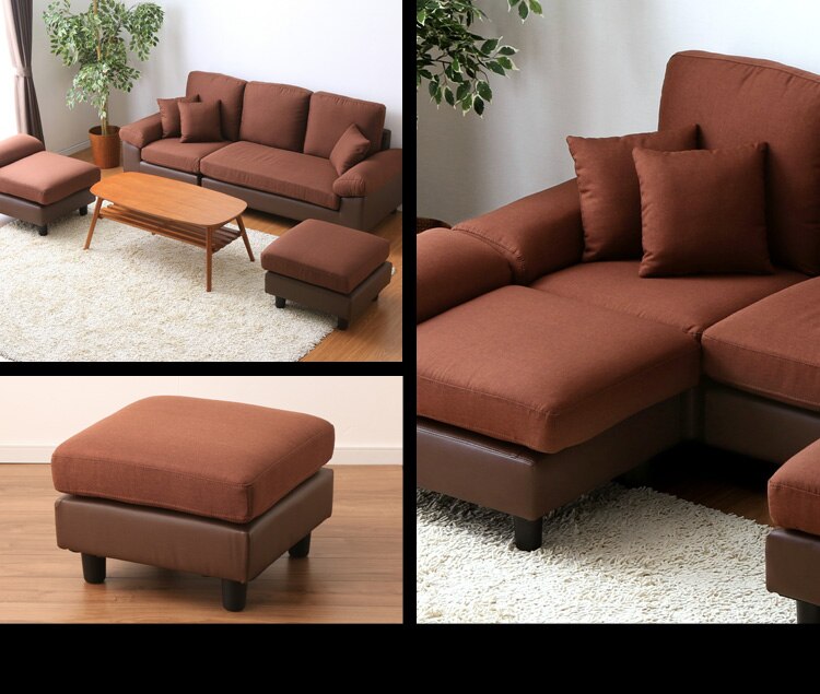 ポケットコイルカウチソファ PUレザーブラック24