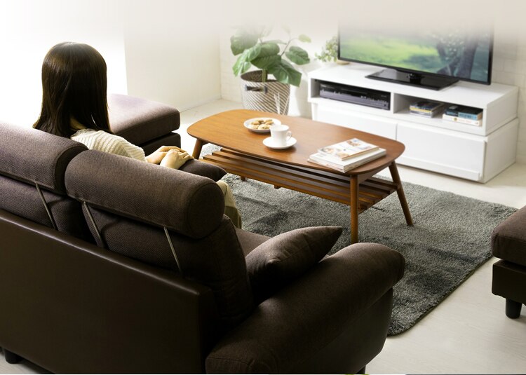 ヘッドレスト付ポケットコイルカウチソファ 41931 ブラウン【前払い不可】【代引き不可】【同梱不可】3