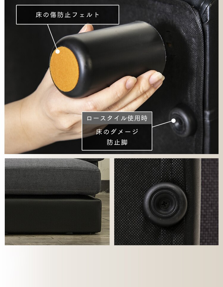 ヘッドレスト付ポケットコイルカウチソファ 41931 ブラウン【前払い不可】【代引き不可】【同梱不可】25