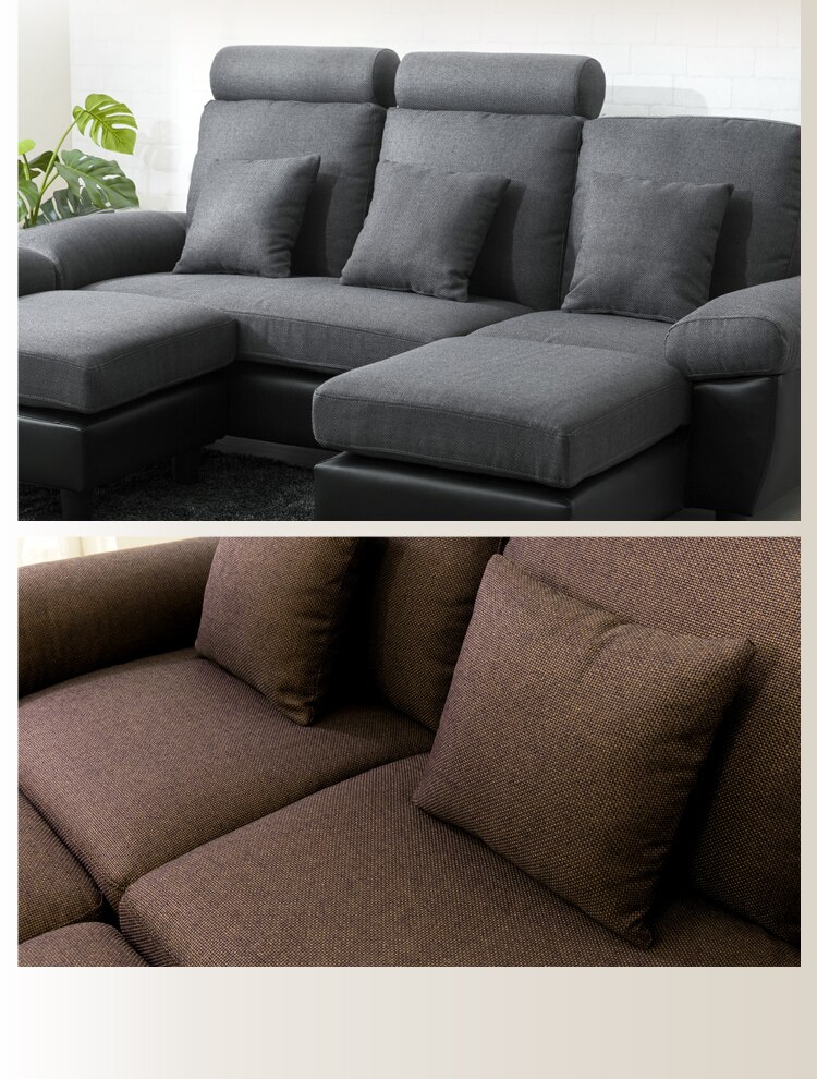 ヘッドレスト付ポケットコイルカウチソファ 41931 ブラウン【前払い不可】【代引き不可】【同梱不可】27