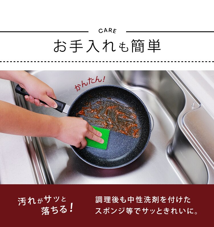 フライパン 20cm IH ガス火 FPM-20 レッド 8