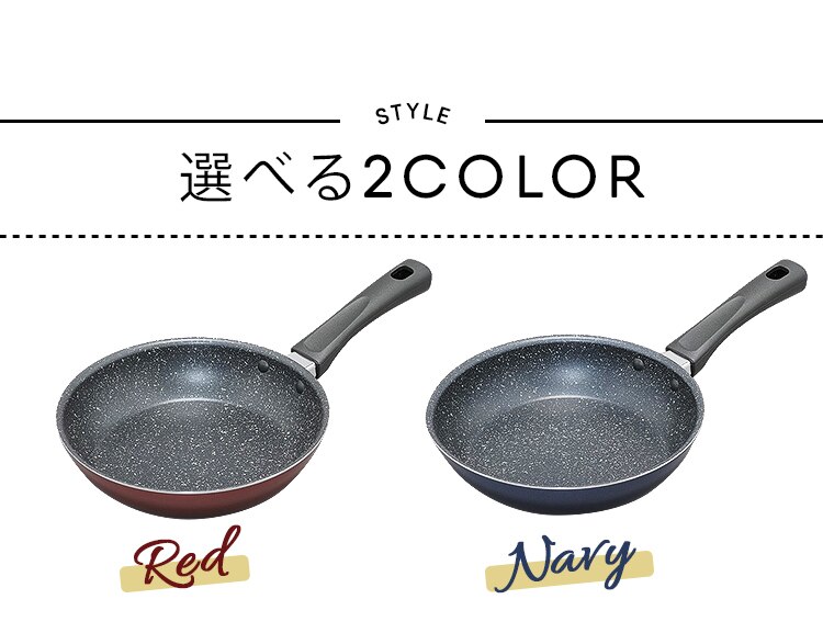 フライパン 20cm IH ガス火 FPM-20 レッド 9